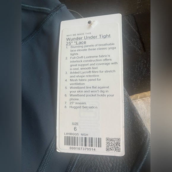 Lululemon Wunder Under 25’’ Lace Leggings Size 6 - Picture 3 of 3